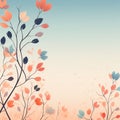 cute fall spring seasonal pastel blank background, AIGENERATED